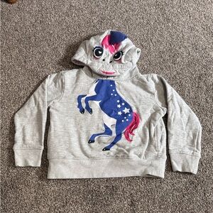 Girls Unicorn Sweatshirt Size 5 Rainbow Glitter Graphic Pullover Toddler Cozy